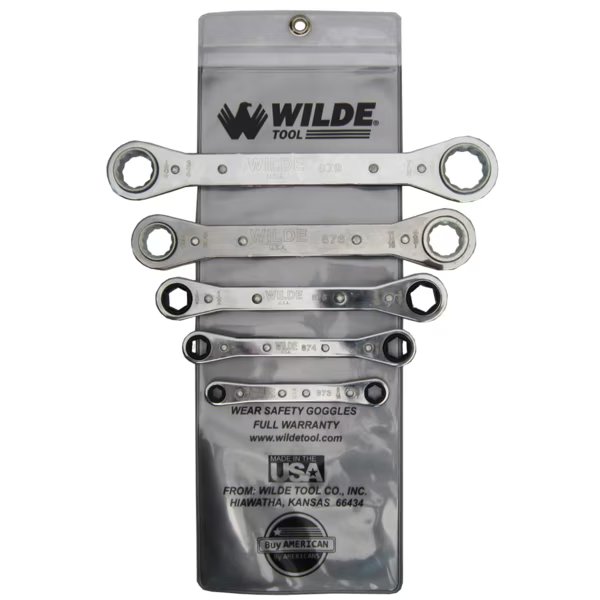 5-PIECE RATCHET BOX WRENCH SET-VINYL ROLL, Wilde, Mfr#: 885/VR